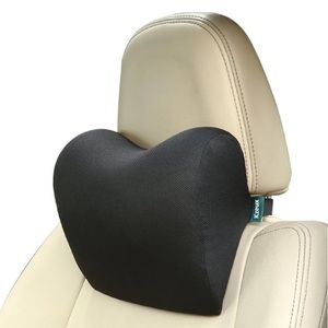 Car Seat Head Rest - Black Memory Foam